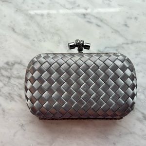 Bottega Veneta small knot bag satin grey